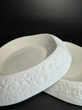 Керамическое блюдо с фактурным дизайном 29 см Коломия