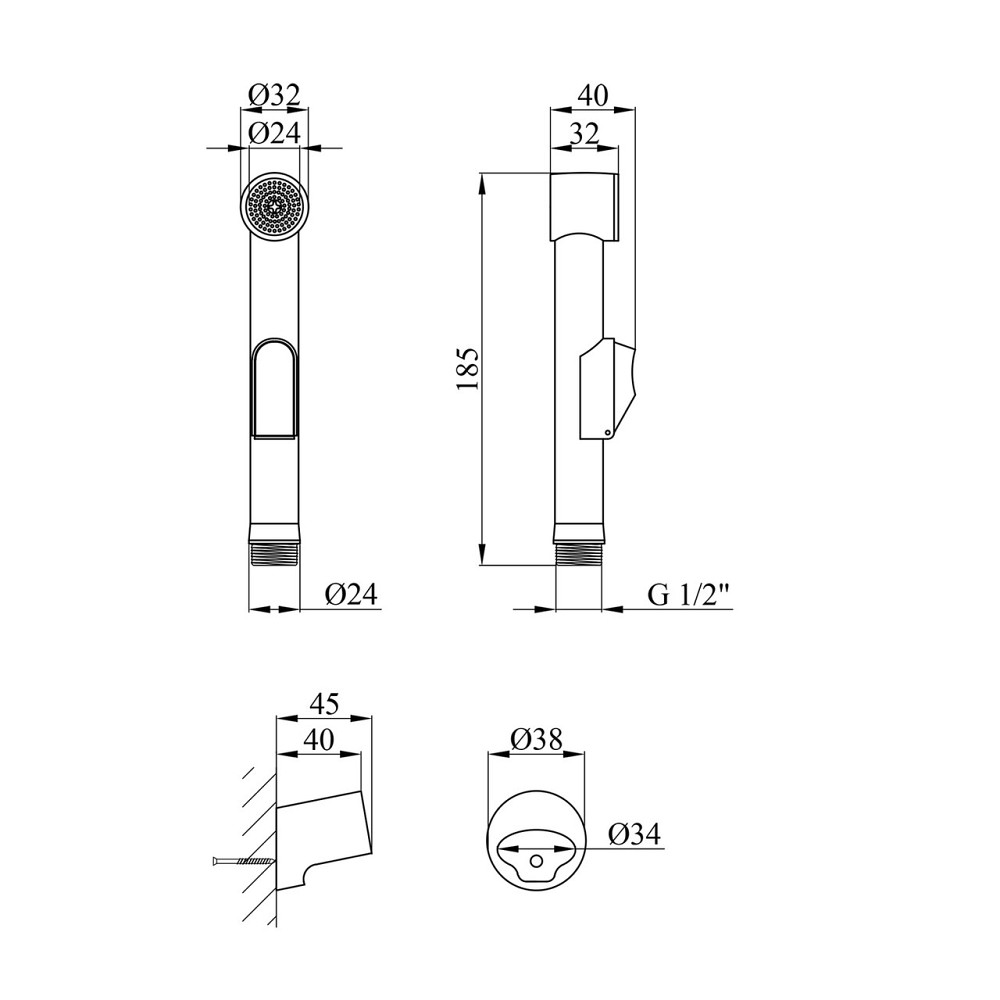 Лейка для биде Kroner KRM - C708 Киев - изображение 2