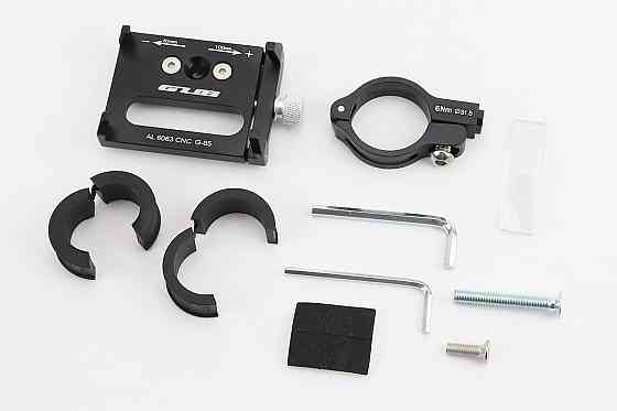 Тримач телефону на кермо алюмінієвий, ширина 50-100мм регульована, чорний G-85 Київ