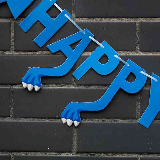Гирлянда динозавр Happy Birthday универсальный синий Киев