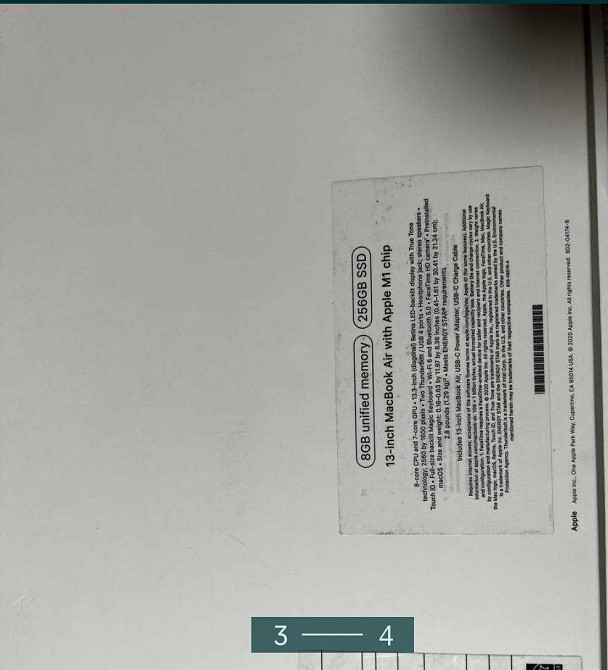 Новый! MacBook Air M1 (2021) 8/256Gb Space Gray. Київ - фото 3