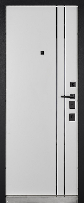 Двери входные, квартирные ABWEHR. Модель 550/551 LORENA Цвет Антрацит Серый / Белый супермат Киев - изображение 2