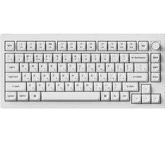 Клавіатура бездротова Keychron V1 Ultra Keychron Red Switch White RGB (V1U-F1-UA) ( 29008 ) Харьков