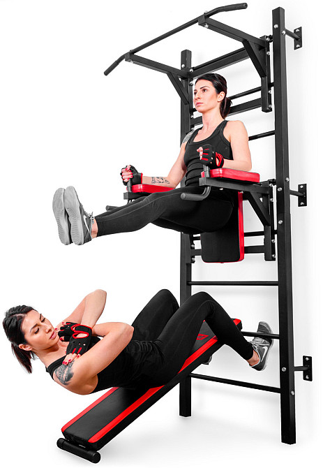 Силовая станция HS-1008K Фитнес станция для дома Силовая фитнес станция со скамьей турник и брусья шведской стенкой Киев - изображение 5