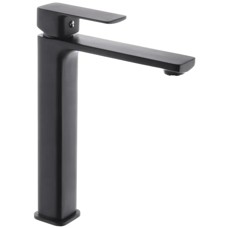 Черный смеситель для умывальника Haiba Kubus 001 HB3929 Харьков - изображение 1