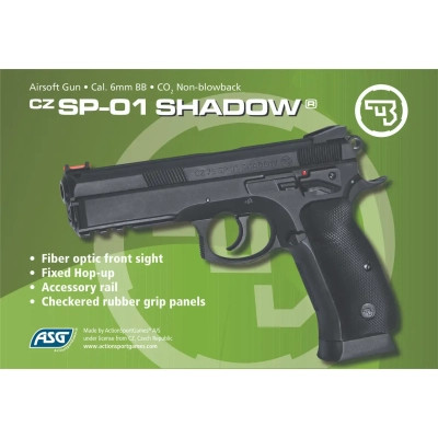 Страйкбольный пистолет ASG CZ SP-01 Shadow CO2 (17653) Винница - изображение 7