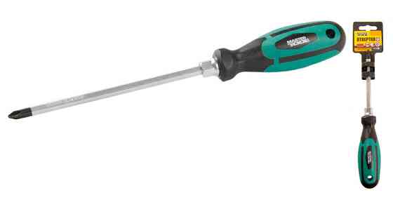 MASTERTOOL Викрутка хрестова магнітна MASTERTOOL HEXAGON РН2х150 мм ручка з TPR покриттям 45-82 Коломия