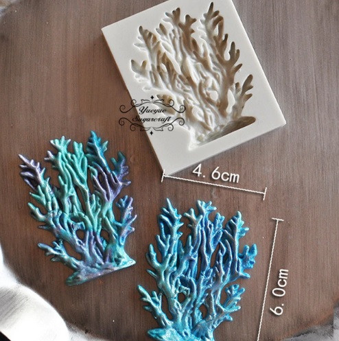 Молд кондитерский Коралл 70 на 58 мм серый Киев - изображение 1