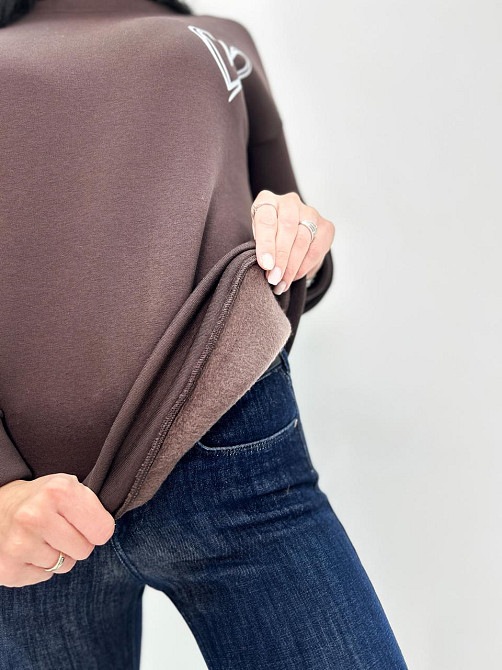 Жіночий світшот вільного крою "Self" Турція оптом | Норма і батал Київ - фото 7