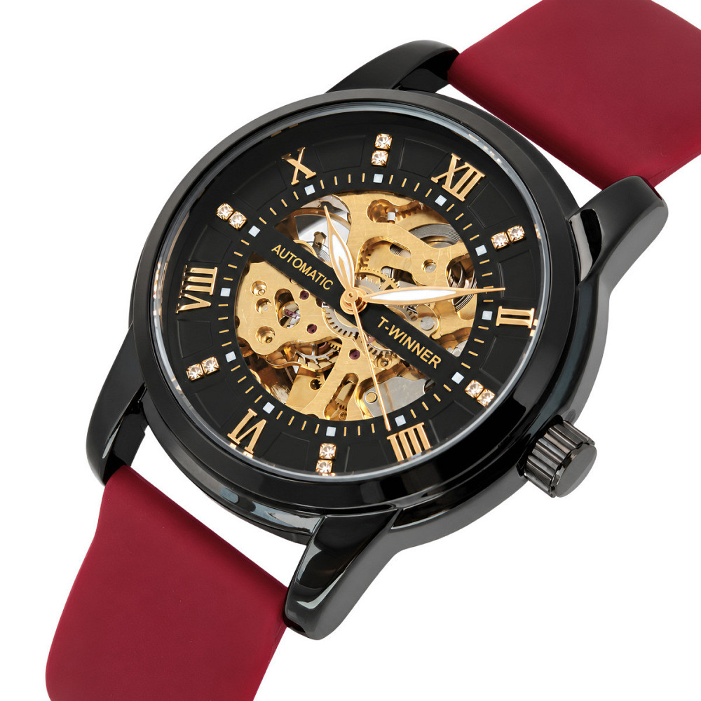 Годинник жіночий механічний Winner Triumph Ruby Red (2 ремінці) Київ - фото 10