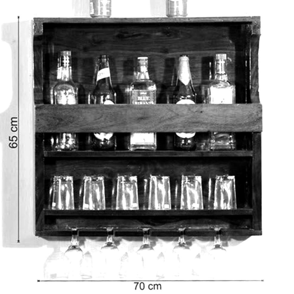 Настінна винна полиця "Цуруга" латте Миколаїв - фото 2