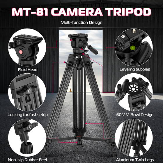 Штатив Ulanzi MT-81 Tripod (80-155cm) Black Одеса