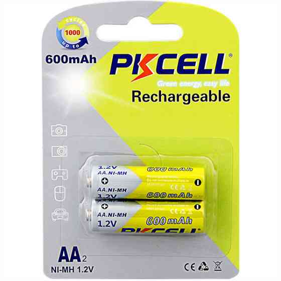 Акумулятор AA 600mAh, 1.2V Ni-MH, rechargeable battery, PKCELL, 2pcs/card Винница