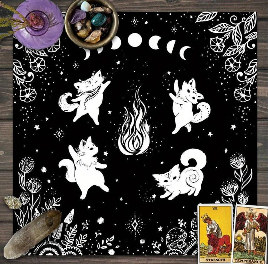 Алтарная скатерть для карт Таро и Рун. Скатерть для гадания 49*49 см. Скатерть со звездным небом и к Киев - изображение 4