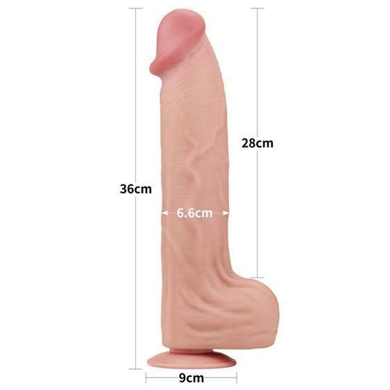 Фаллоимитатор - Sliding-Skin Dual Layer Dong 14