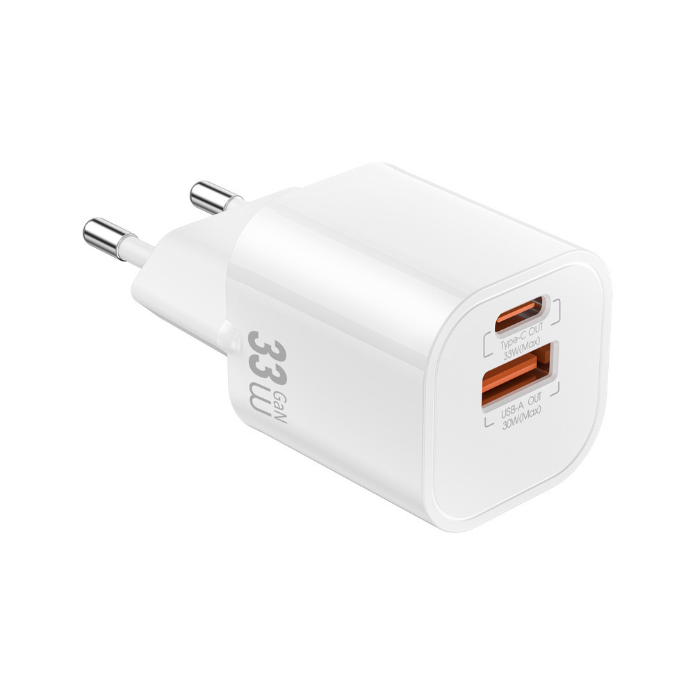 Мережевий зарядний пристрій WIWU 33W Cube GaN Fast Charger A+C Wi-G017 EU White Одеса - фото 4