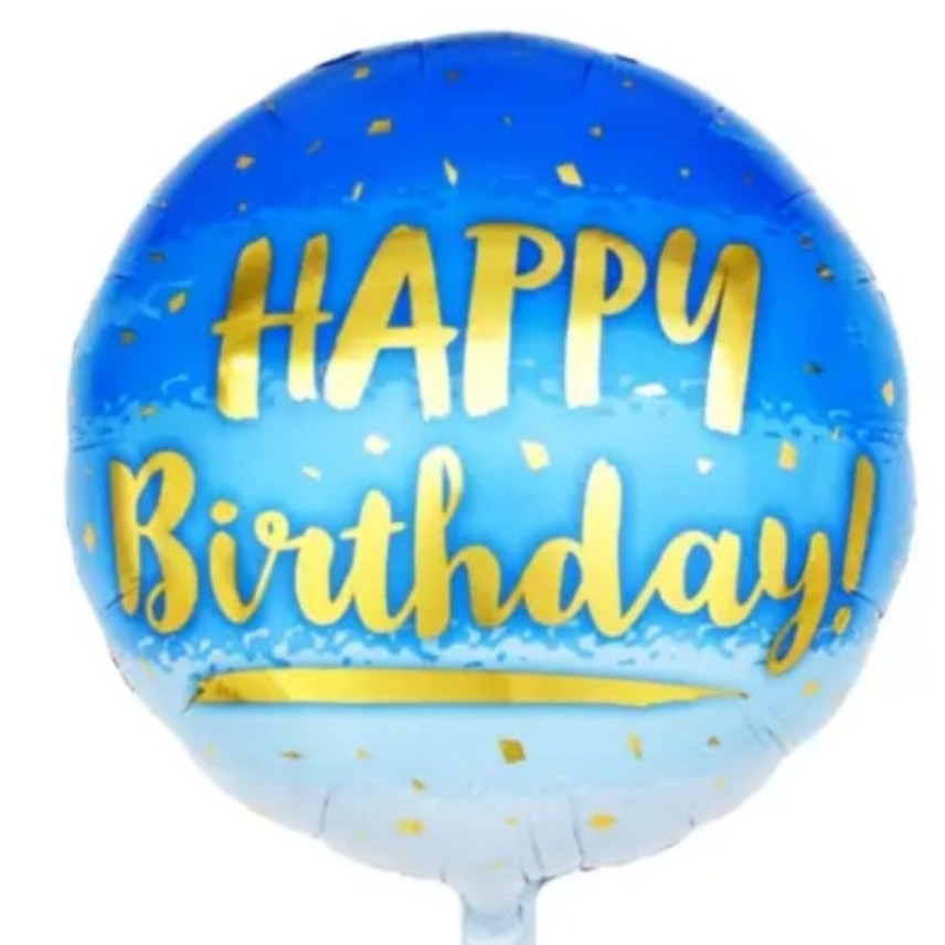 Фольговані куля happy birthday синій 18" 45см Київ - фото 2