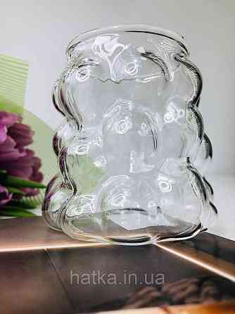 Склянка стильна скляна "Облачко" 360 мл 102-496 прозора фігурна для дому та ресторану Київ