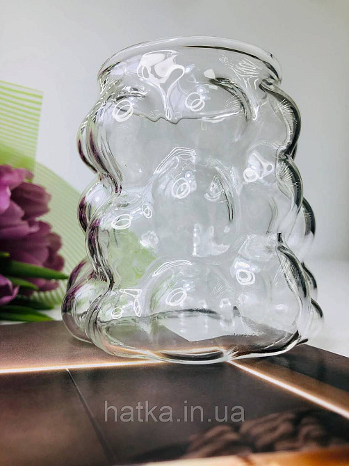 Склянка стильна скляна "Облачко" 360 мл 102-496 прозора фігурна для дому та ресторану Київ - фото 2