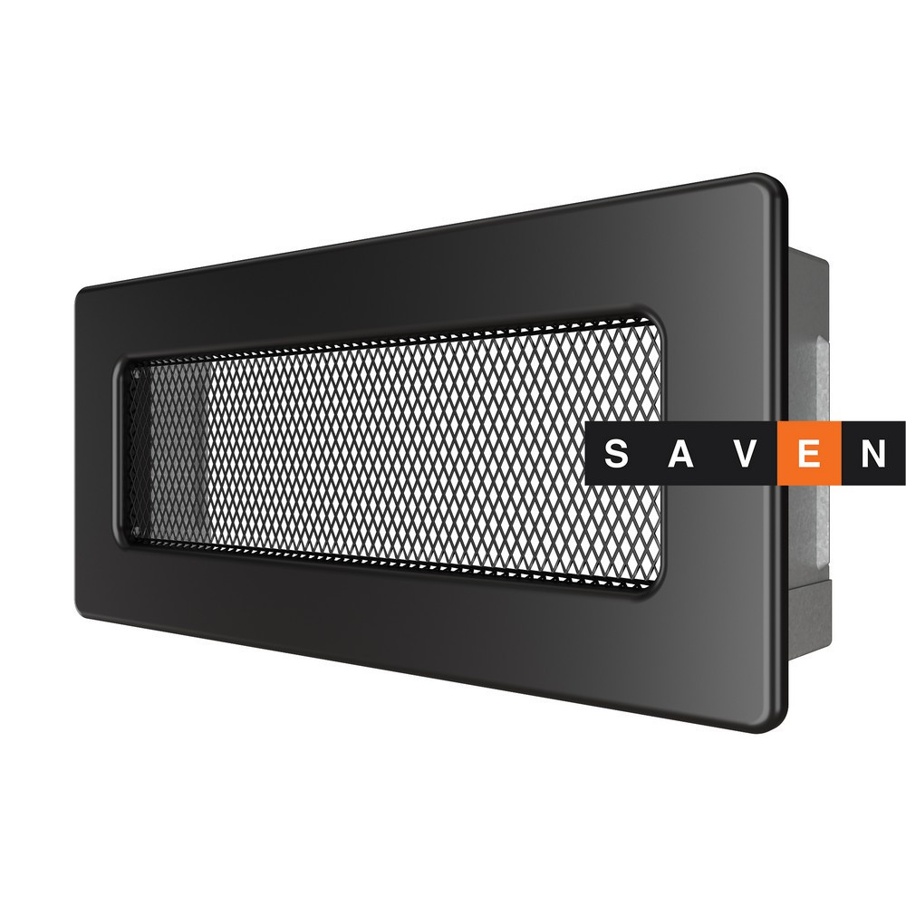 Вентиляційна решітка для каміна SAVEN 11х24 чорна Львів - фото 2
