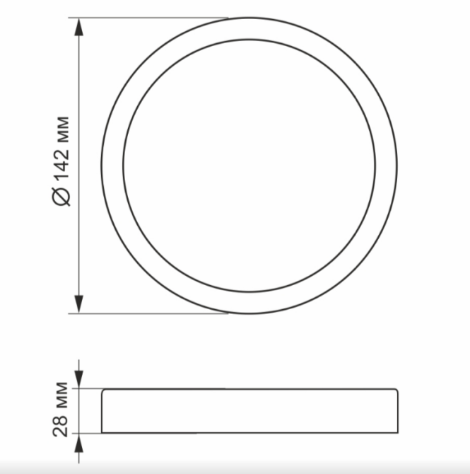 LED Світильник накладний круглий 12W 5000К 220V VL-DLRS-125 Videx Житомир - изображение 4