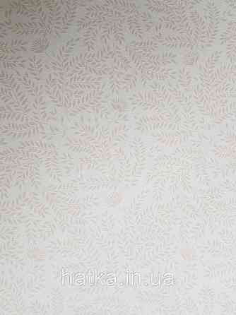 Шпалери флізелінові дитячі еко Lutece Tartine et Chocolat листя гілочки рожеві квіти на білому Київ