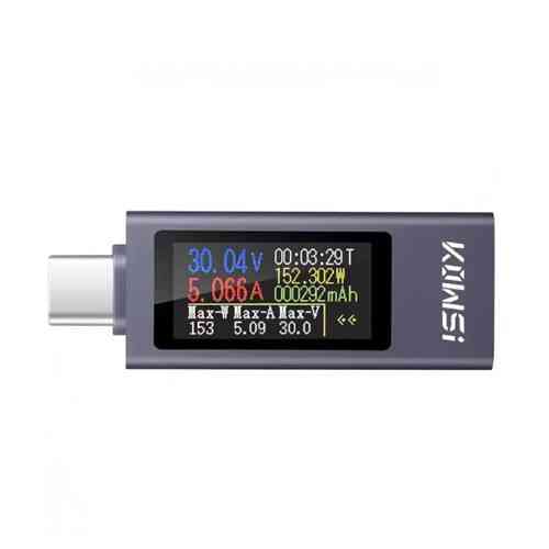 USB тестер KWS-2302C Type-C 4–30 В 0–12 А для измерения тока, напряжения, мощности и энергии Киев