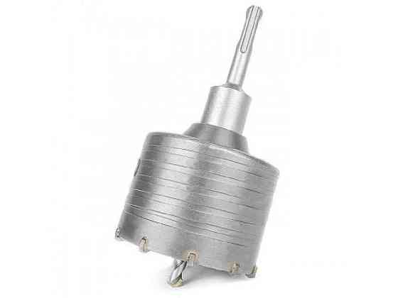Комплект: свердла корончаті 80ммПерехідник SDS Plus 100мм SD-7080 ТМ INTERTOOL Solmir Київ