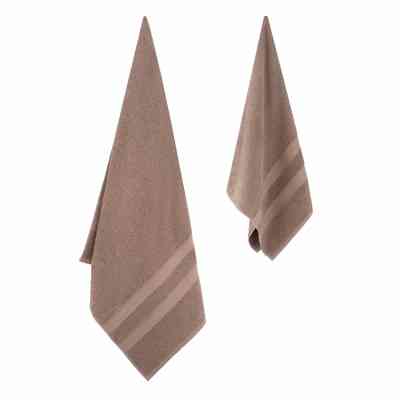 Полотенце Ardesto набор махровых Splendid 50х90 см, 70х140 см, 2шт, 100% хлопок, бежевый (ART2359BE) Винница