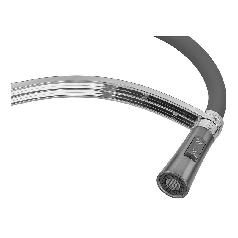Змішувач для кухні Plamix Lucas-017 SET CHROME REFL.Grey з підведенням   ( PM0715 ) 30524 Харьков - изображение 4