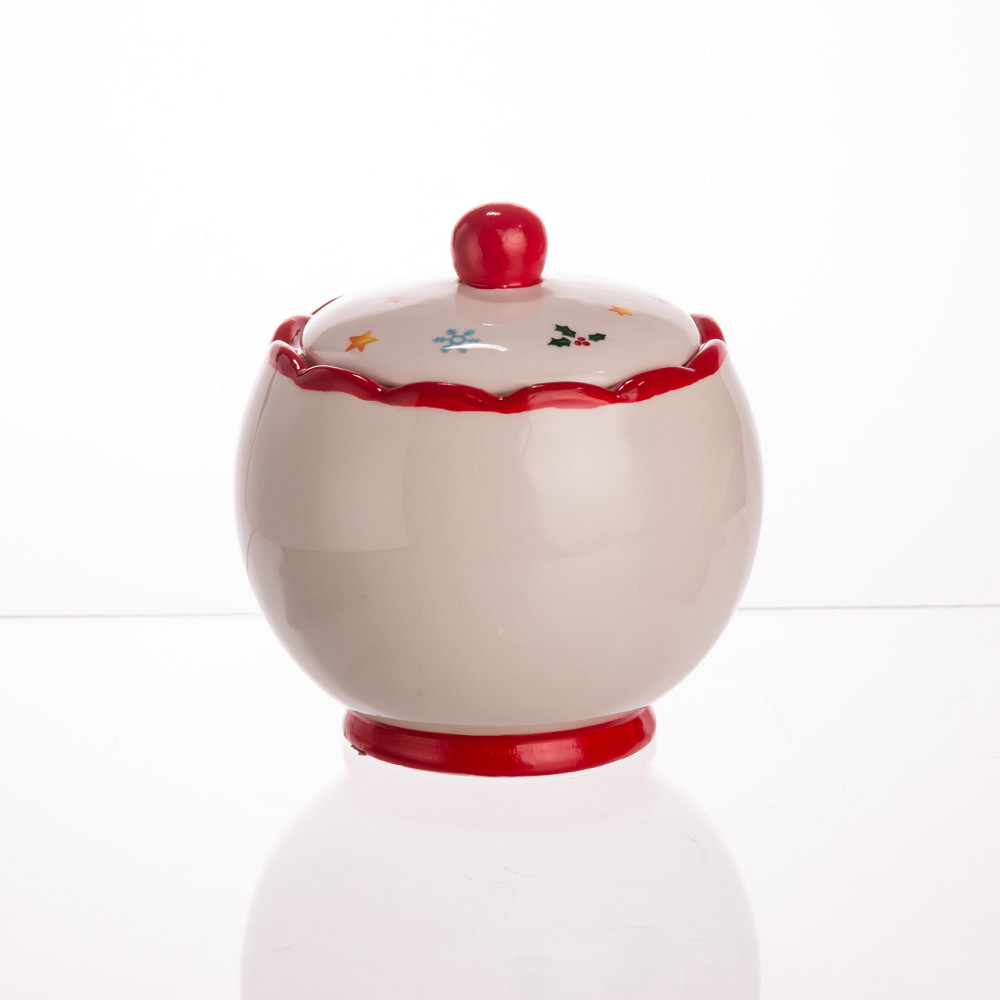 Yiwu Цукорниця порцелянова новорічна New Year 500 (мл) з кришкою CR-1-5 Коломыя - изображение 2