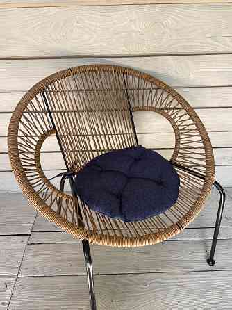 Подушка для стільців (38x38х5 см) кругла Decorator Мальмо колір темно-синій 84-044 Київ