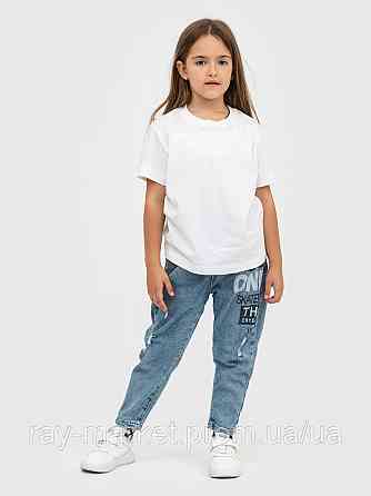 Набор базовых детских футболок 2шт Stedman Classic-T Kids для девочек белый/черный (ST2200W-WHI-BLO) Киев