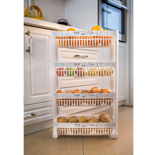 Полиця універсальна на колесах з написом Good білий ELIF Житомир