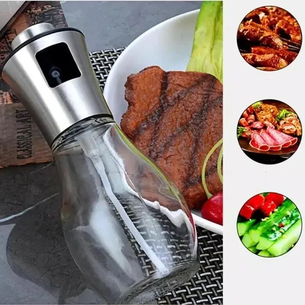 Бутылочка-спрей для масла, уксуса и соусов 200 мл NF7387 стеклянная емкость с дозатором-распылителем Одесса - изображение 5