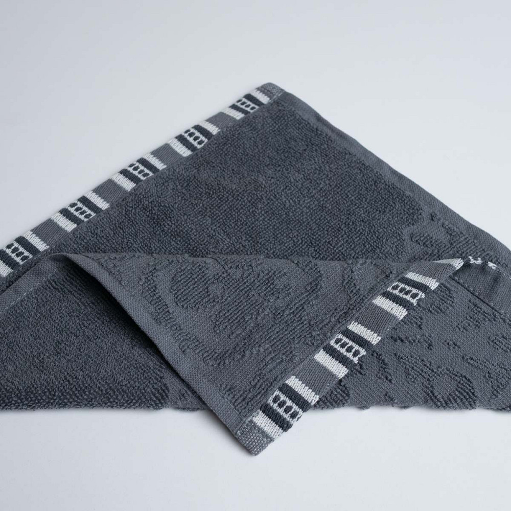 Полотенце кухонное махровое с орнаментом GM Textile 30х30см 400г/м2 (Серый) Сумы - изображение 2