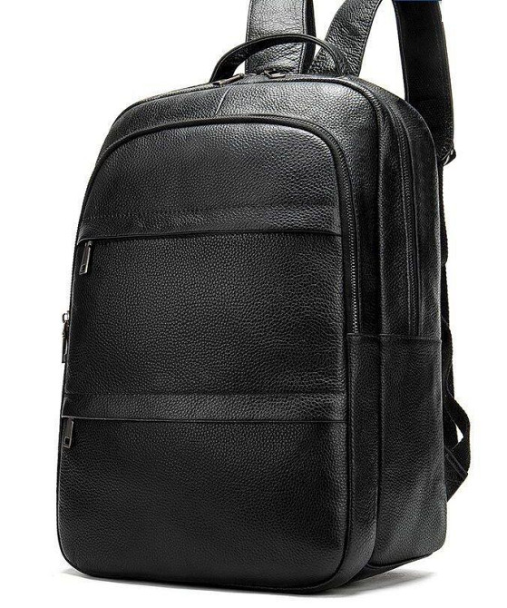 Шкіряний рюкзак для ноутбука міста та щоденного використання Vintage 14696 Чорний Київ - фото 10