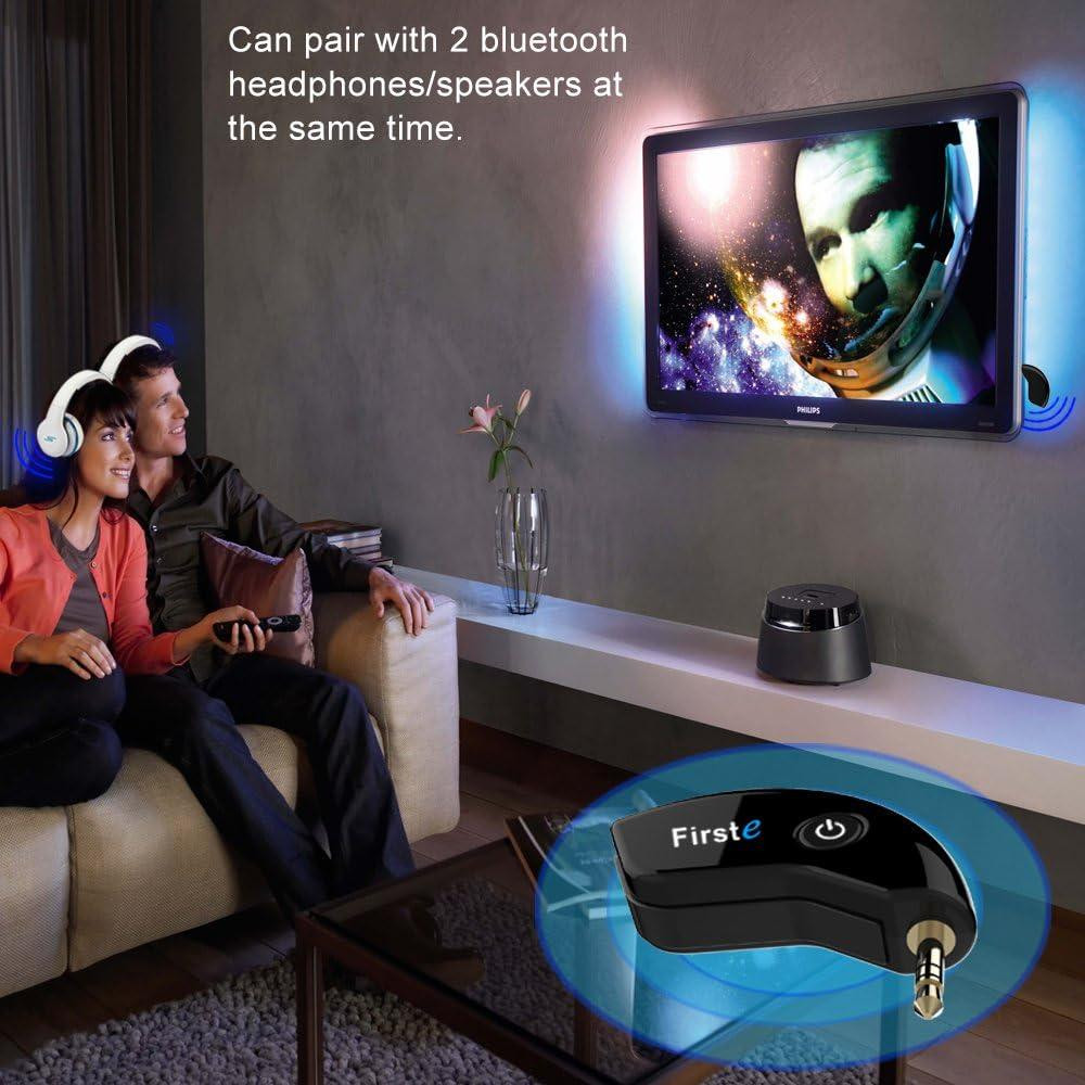 Портативний бездротовий Bluetooth-передавач FirstE для підключення до телевізора та допоміжних аудіопристроїв Київ - фото 5