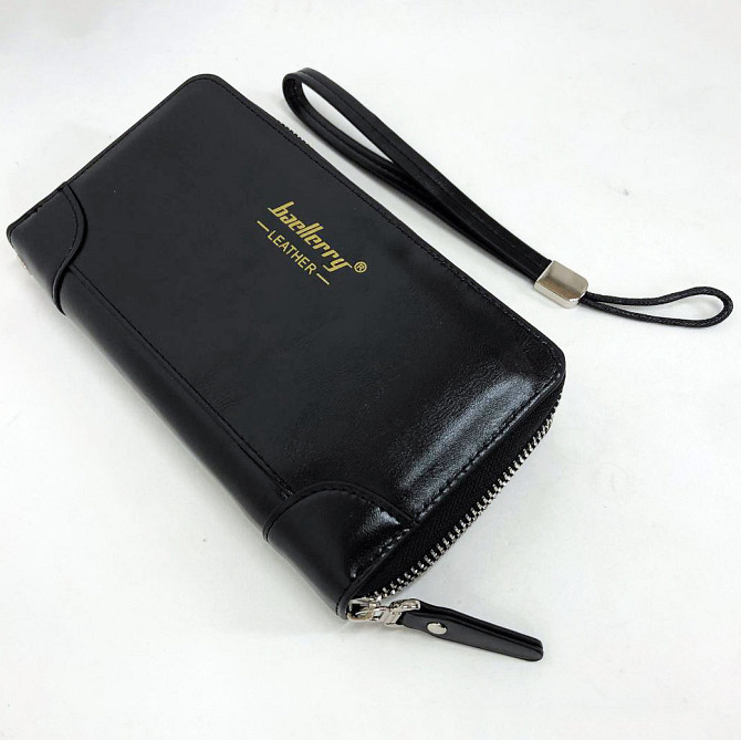 Кошелек для кредиток Baellerry leather black, Кошелек с отделом для фото мужской карточек FI-71 Киев - изображение 5