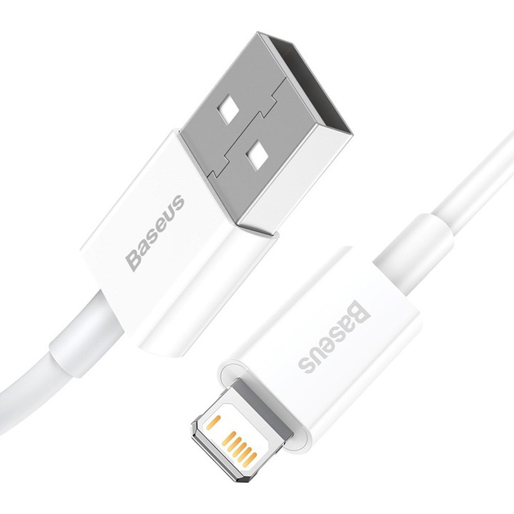 Кабель Baseus Superior Series Fast Charging Data Cable USB to iP 2.4A 2m White Одесса - изображение 3