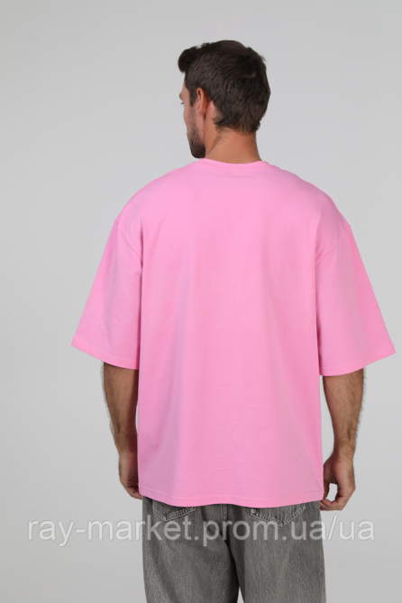 Футболка оверсайз RAY OVERSIZE чоловіча рожева (U0104M-Pink) Київ - фото 4