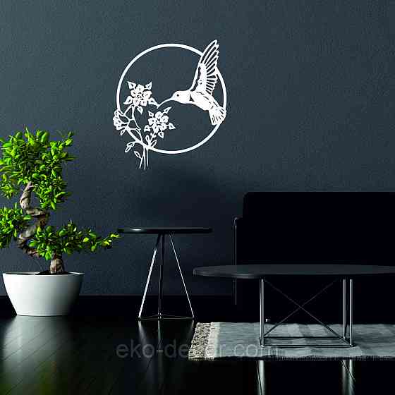 Декоративне настінне 3D Панно «Колибри» Декор на стіну з об'ємом Київ