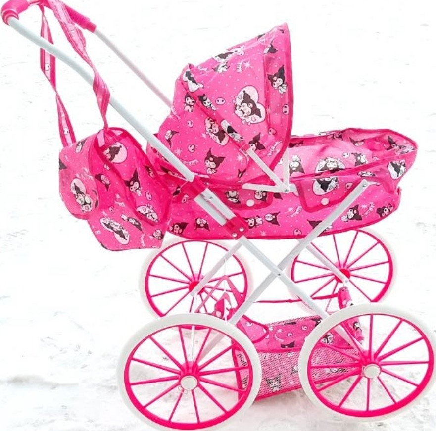 Тележка для кукол металлическая основа, дополнительная корзина, Большие колеса 25см. Харьков - изображение 1