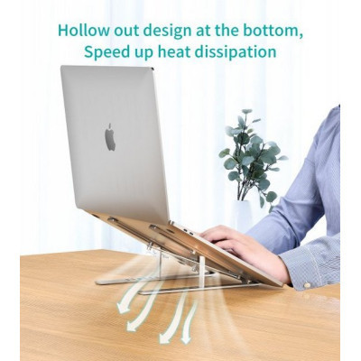 Подставка для ноутбука Choetech до 15", алюминий, компактная конструкция (H045-SL) Винница - изображение 4