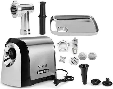 Мясорубка SK-088 2500Вт с металлическим корпусом, нержавеющими лезвиями и насадками для колбасы и кеббе Одесса