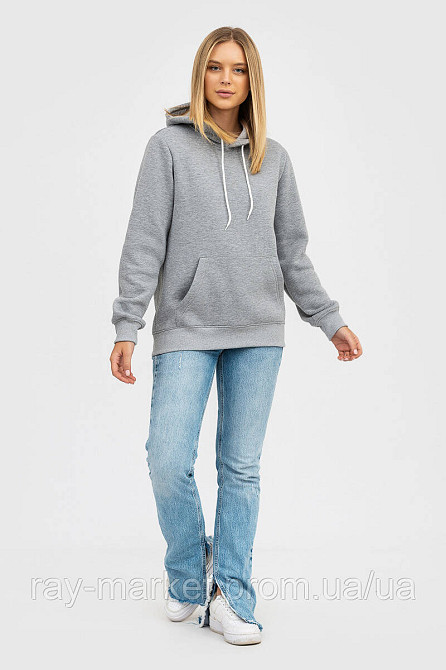Худі базове утеплене Ray Basic жіноче сірий меланж (U0401W-Grey Heather) 3XL Київ - фото 5