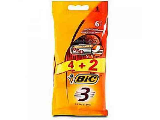 Однор. станок BIC 3 для бритья BIC 3 лезвия 4 2 шт Для чувствительной кожи ТМ BIC Киев