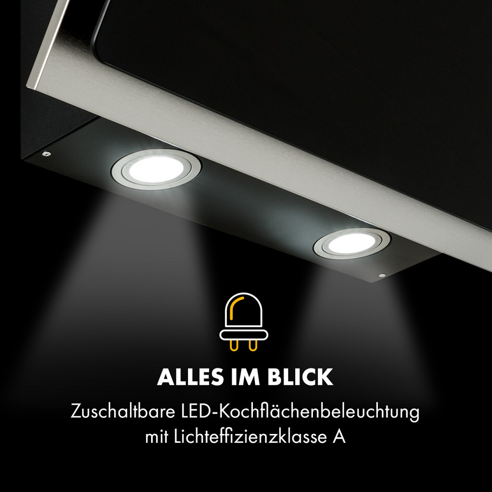 Вытяжка Alessia вытяжка над головой 350 м³/ч Push Control черный 60 см (Германия, читать описание) Ровно - изображение 7