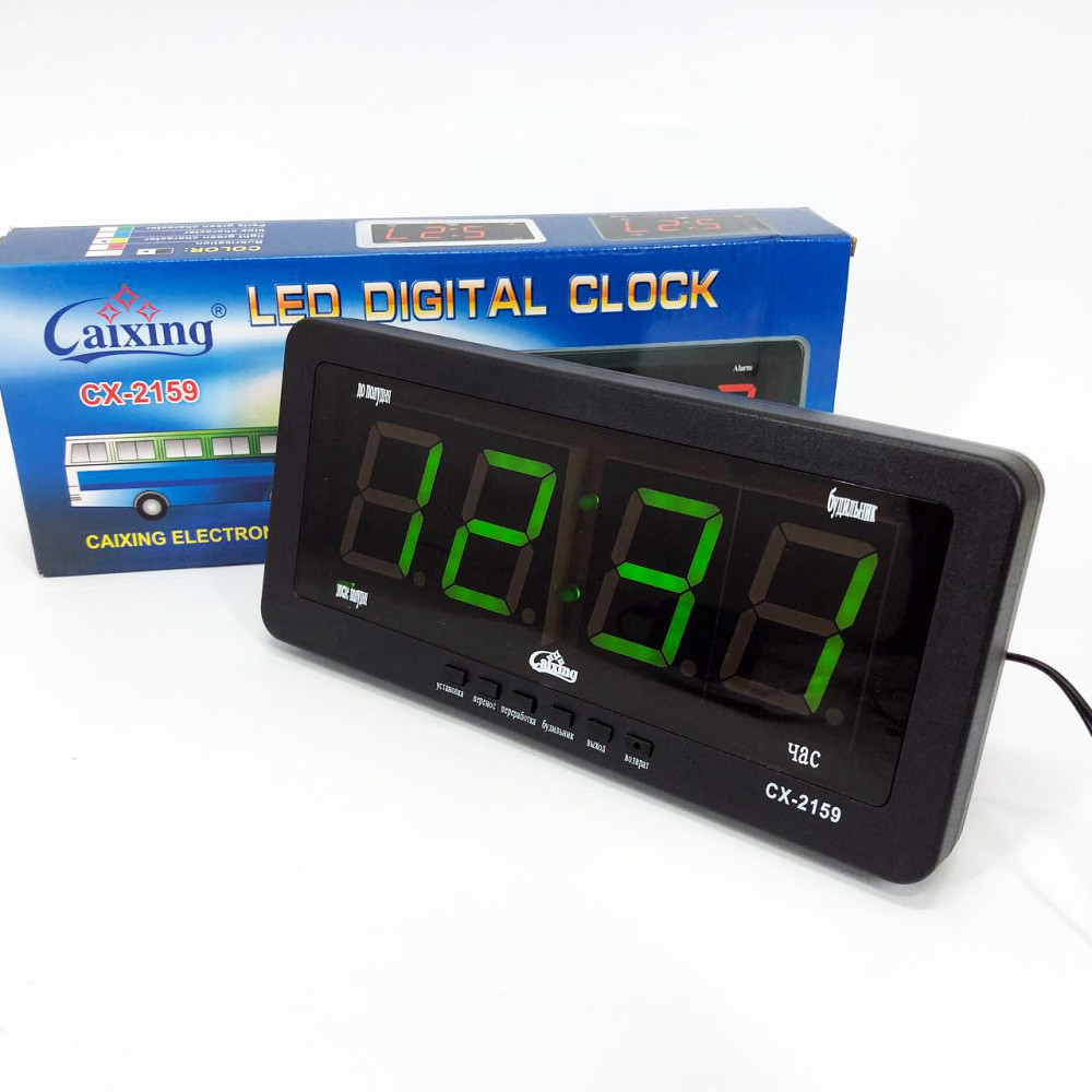 Настільний годинник з великими цифрами Caixing, Настільний годинник з будильником VL-99 Львів - фото 6