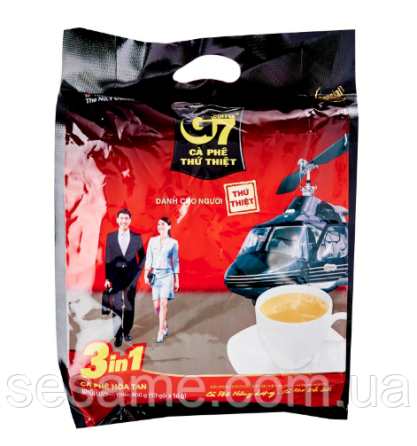 Вьетнамский кофе 3в1 с сахаром и сливками G7 Trung Nguen 50шт*16 грамм (Вьетнам) Харьков